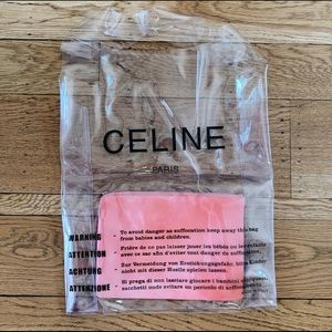 Celine PVC Tote with Pink leather Pouch
